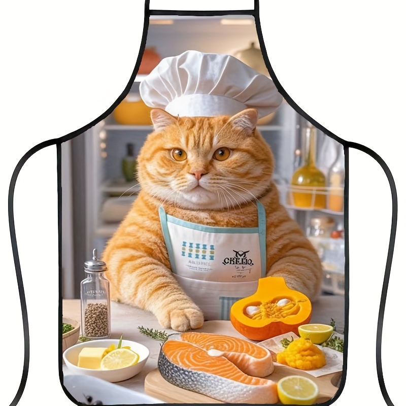 Home Cooking For Cats - 1 tablier de chef amusant motif