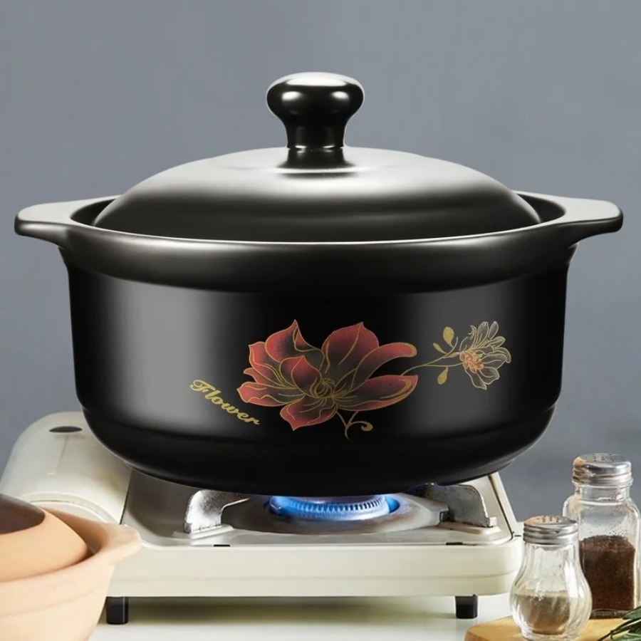 Home Cooking Channel - Casserole en céramique chinoise antiadhésive pour