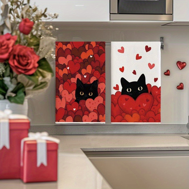 Lot de 2 serviettes de cuisine - Home Cooking For Cats avis et prix