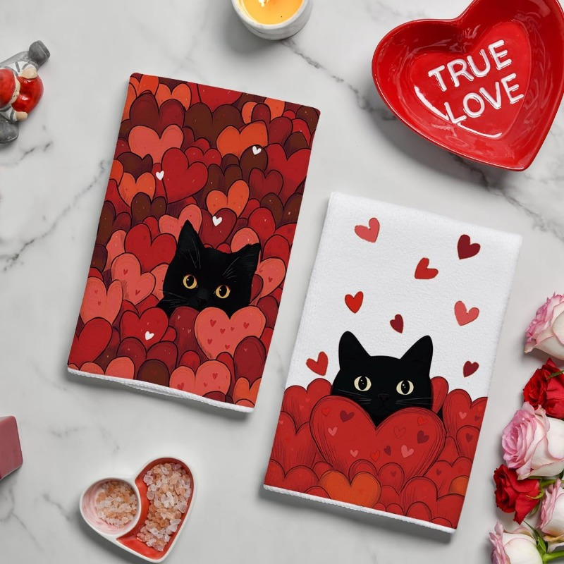 Lot de 2 serviettes de cuisine - Home Cooking For Cats avis et prix