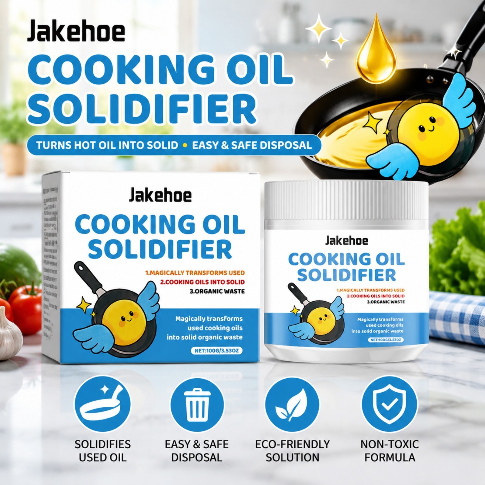 Poudre solidifiante pour huile - Home Cooking Oil Disposal avis et prix
