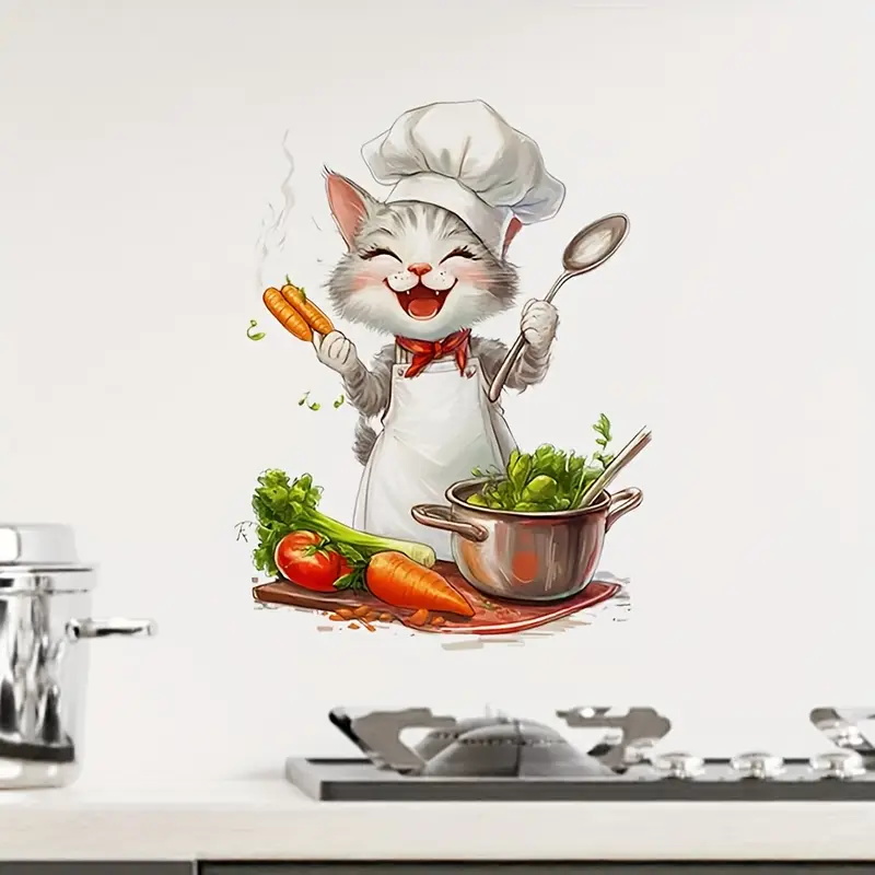 Autocollants de cuisine de cha - Home Cooking For Cats avis et prix