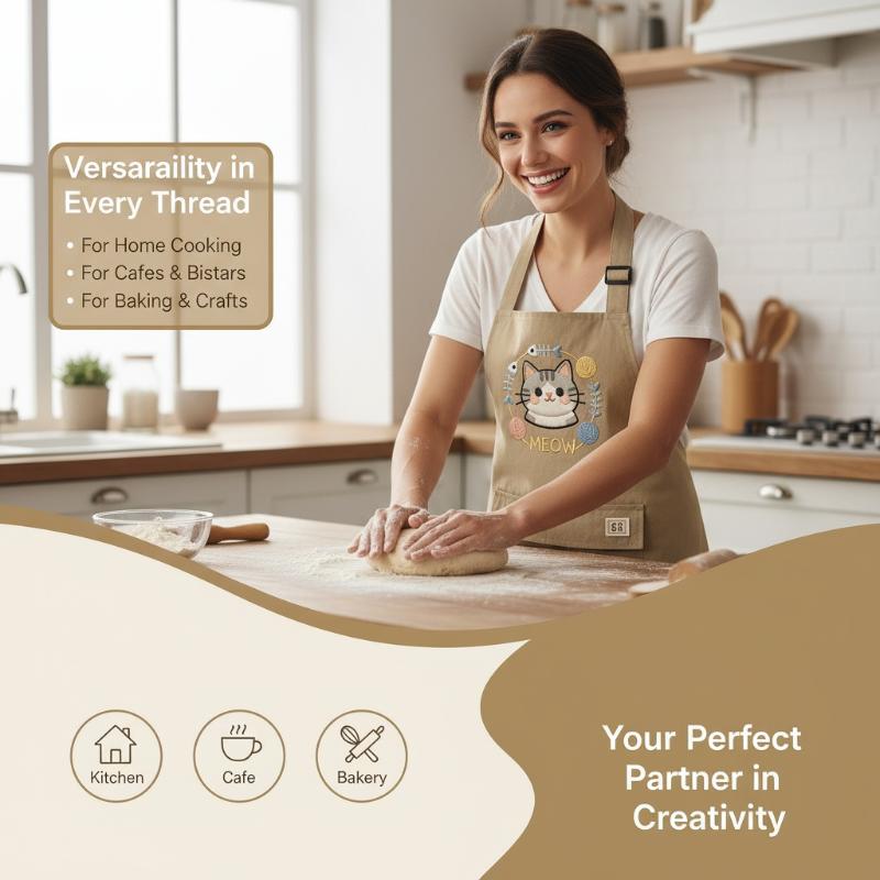 Tablier de cuisine à motifs de - Home Cooking For Cats avis et prix