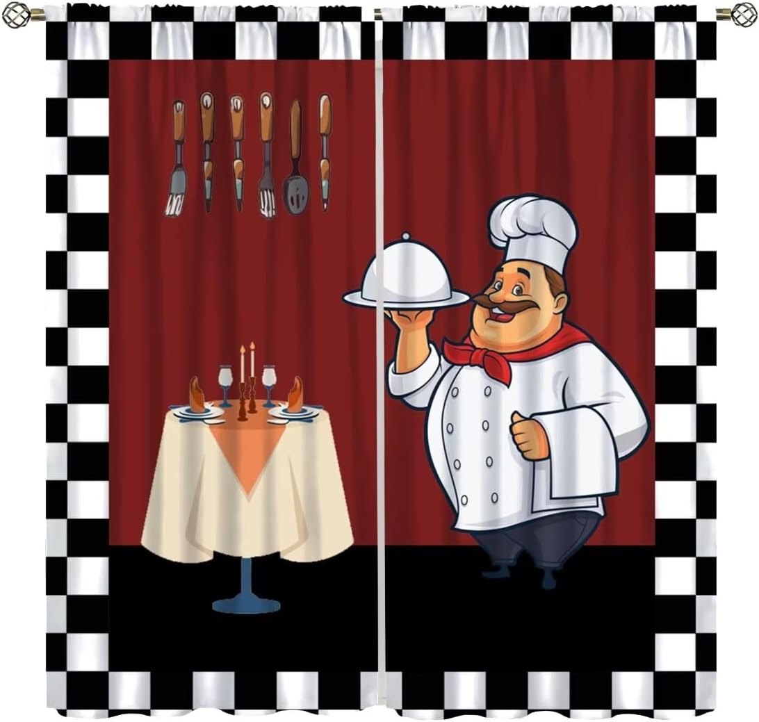 Rideaux de cuisine Fat Chef, r - Home Cooking Youtube avis et prix