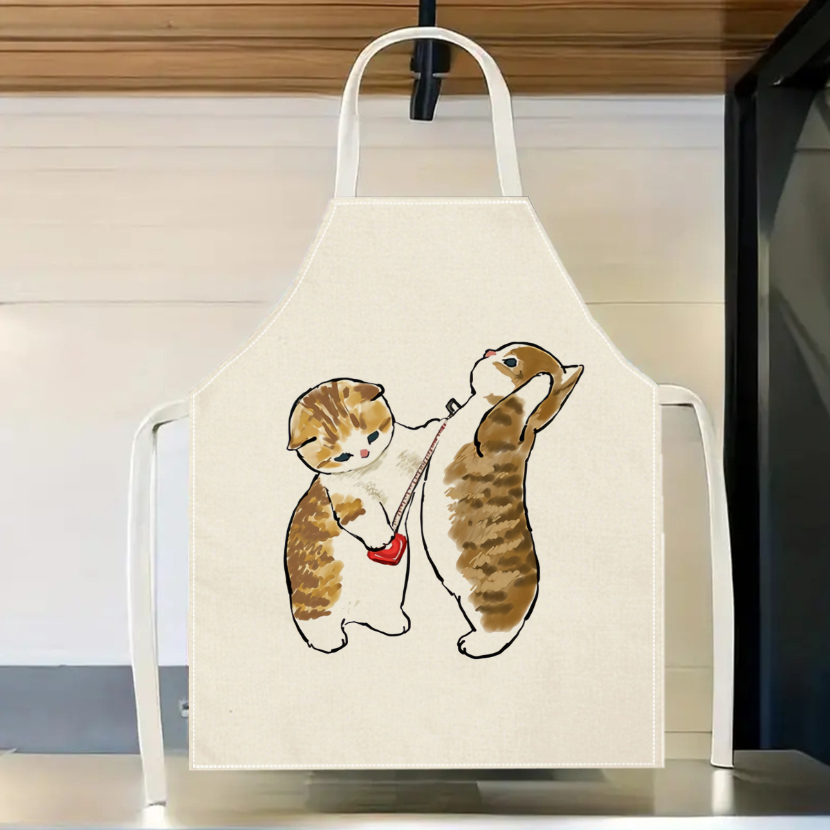 Tablier en tissu de lin avec m - Home Cooking For Cats avis et prix