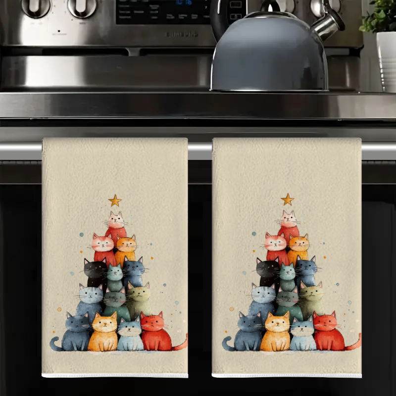2 pièces, serviettes de cuisin - Home Cooking For Cats avis et prix