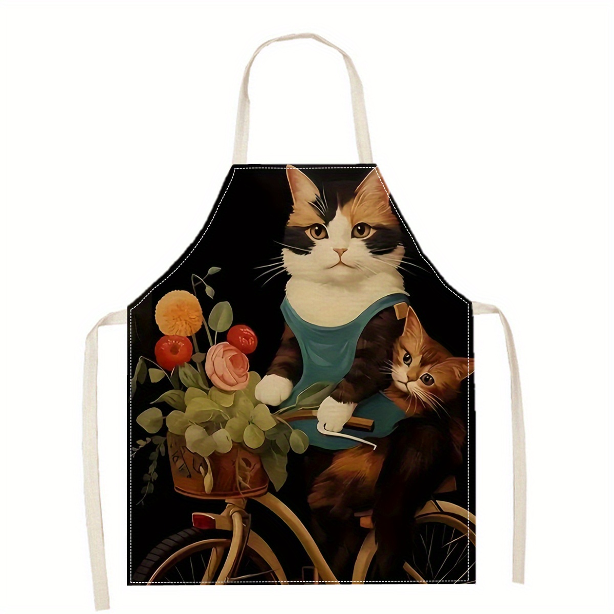 Tablier en lin amusant avec im - Home Cooking For Cats avis et prix