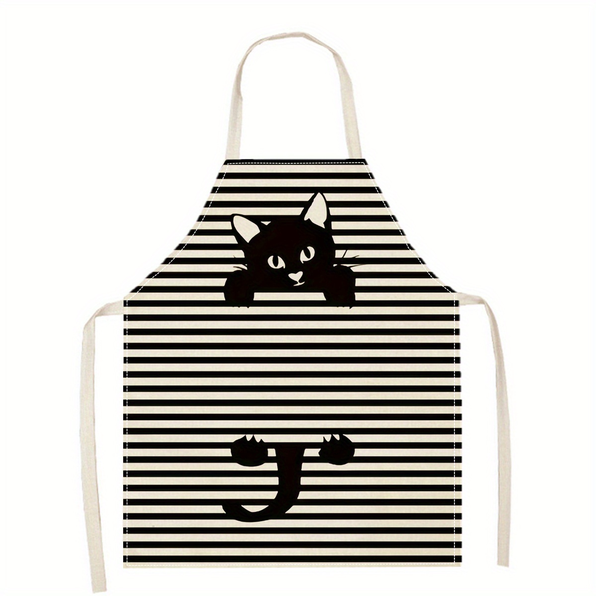 Tablier en lin amusant avec im - Home Cooking For Cats avis et prix